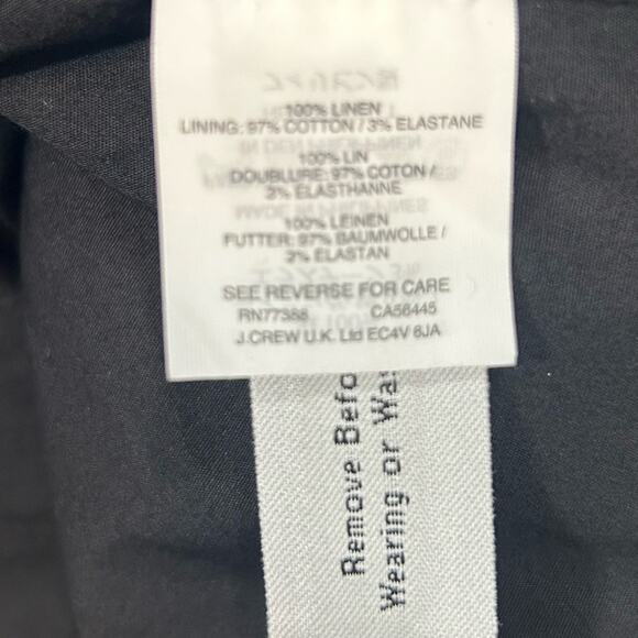 J. Crew Black Irish Linen Sheath Dress Drape Knot Size 6 Formal Business - Picture 10 of 13